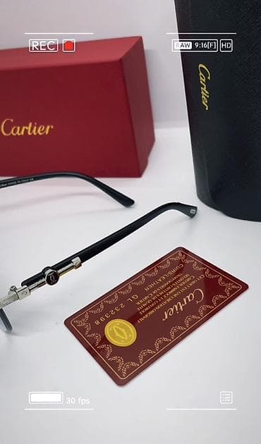 ocki: Cartier gün eynəyi - Rimless (çərçivəsiz) dizayn, metal üst körpü və — 3