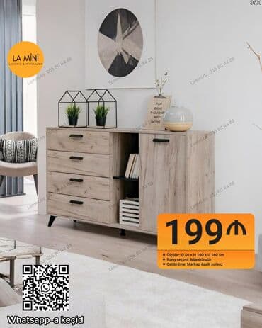 Düz TV altlığı, Polkalı, Laminat