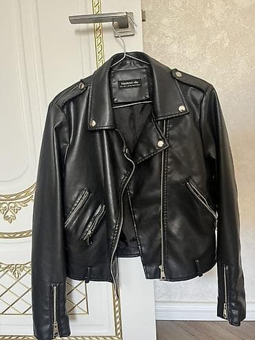 Hestovr viio qara biker üslubunda dəri gödəkcə.1 dəfə geyinilib,çəki