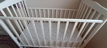 Oğlan və qız üçün, İşlənmiş, Dördbucaq, Beşik, Dəstsiz, Matras ilə, Yellənmə mexanizm ilə