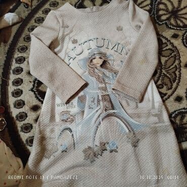 детские вещи на осень: Uşaq paltarları dəsti - Qara-ağ dama naxışlı, qara qolları olan qız — 2