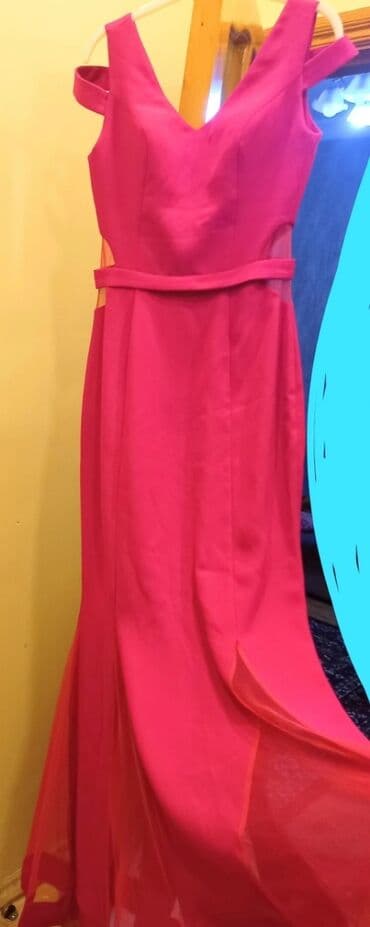 semqa baliq: Xanım üçün qırmızı rəngli, uzun ziyafət paltarı. Viol firması. 36/38 — 2