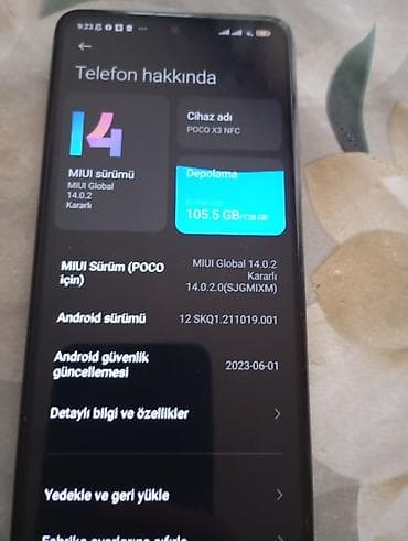 ipone 13 pro 128: Poco X3 NFC, 128 GB, rəng - Boz, Barmaq izi — 1