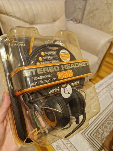 razer qulaqlıq: Simli Qulaqcıqlar, Media-Tech, rəng - Qara — 1