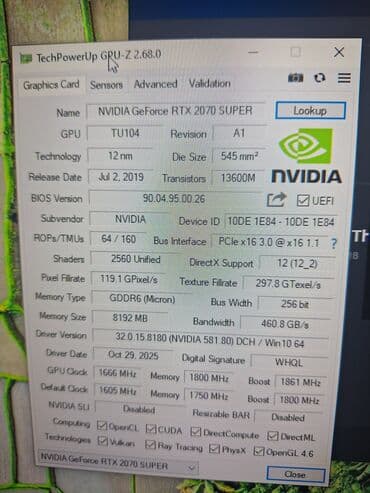 Kompüter ehtiyyat hissələri: Videokart Palit GeForce RTX 2070 Super, 8 GB — 4