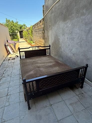 Mebel: İşlənmiş, İkinəfərlik çarpayı, Bazasız, Matras ilə, Siyirməsiz, Azərbaycan — 3