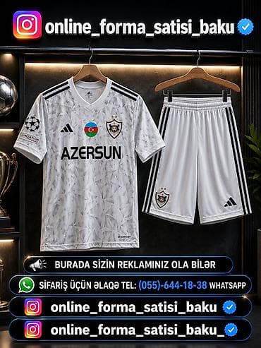 Qarabağ FK ağ rəngli oyun forması dəsti - Brend: Adidas - Dəst — 1