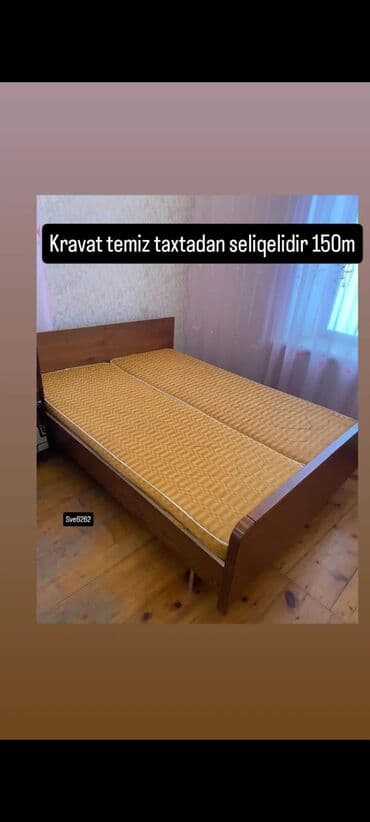İşlənmiş, İkinəfərlik çarpayı, Bazasız, Matras ilə, Siyirməsiz, Azərbaycan
