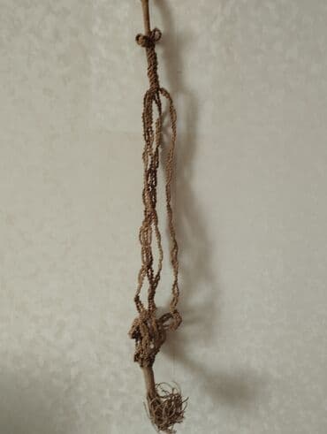 toxunma ip: Makrame asılqanlar – 2 ədəd (təbii jüt/kanat iplə əl işi) - Məhsul — 3