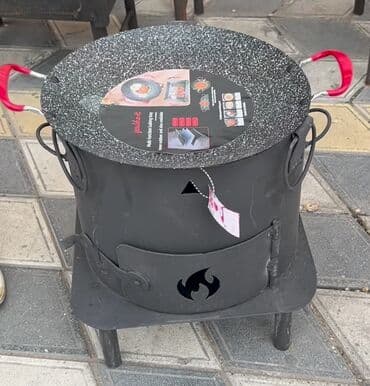 Termoqablar: Qazan altı odunla bişirmek üçün 100
Sac ayrı satılır 25 azn — 1