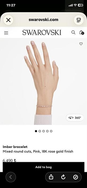 Bilərzik, Swarovski, Çəhrayı qızıl — 8