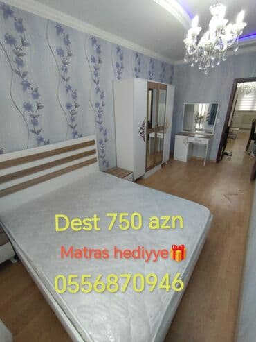 kapron su cənləri: İkinəfərlik çarpayı, Dolab, Termo, 2 tumba, Azərbaycan, Yeni — 1