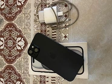 dual: IPhone 15, 128 GB, Midnight, Simsiz şarj, Face ID, Sənədlərlə — 5