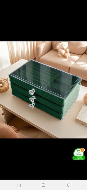 3 çəkməcəli bjuterya qabı