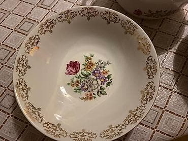 xrustal guldan: Nahar dəsti, rəng - Ağ, Farfor, 6 nəfərlik, Çexiya — 2