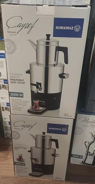 samavar: Samovar elektrik samovar Korkmaz Turk istehsali 5 litr su 2 litr cay — 6