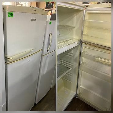 2 qapılı Beko Soyuducu Satılır, rəng - Ağ, Təkərli