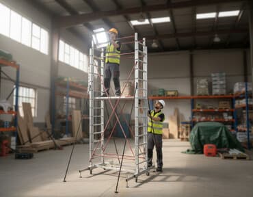 Bu, tikinti və təmir işləri üçün istifadə edilən mobil alüminium