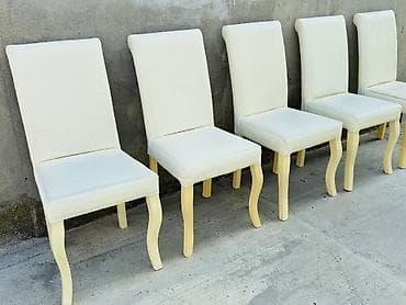 Ev və bağ: Qonaq otağı üçün, İşlənmiş, Qatlanmayan, rəng - Ağ Stul — 3