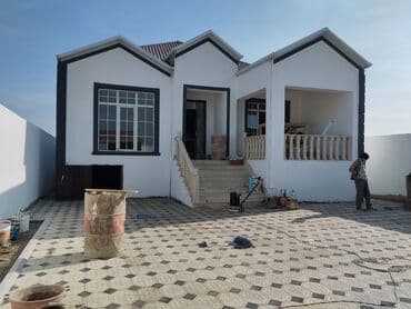 5 otaqlı həyət evləri: Hovlu fərdi ev 3 sot 3 otağ kukna hamam asfaltda 150 m arali tecili — 2