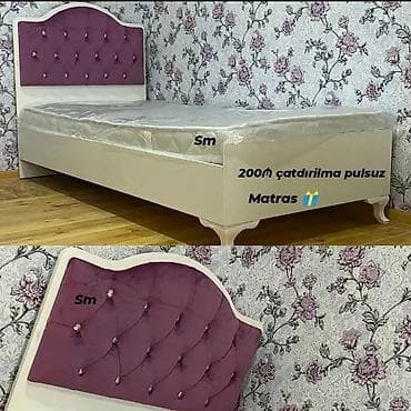 *Tek nəfərlik çarpayı* Rəng seçimi var . 📏90/200 sm Matras