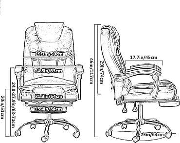 gence kreslo: Yeni, Təkərli, Qolları tənzimlənmir, Süni dəri — 7