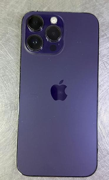 iphone se kreditle: IPhone 14 Pro Max, 256 GB, Deep Purple, Barmaq izi, Face ID — 2