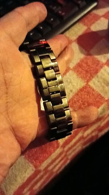 механические часы в баку: İşlənmiş, Qol saatı, Emporio Armani, rəng - Qara — 2