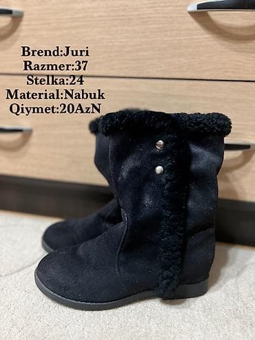 qadın sapaşkiləri: Qısaboğaz, Ölçü: 37, rəng - Qara, İşlənmiş — 1