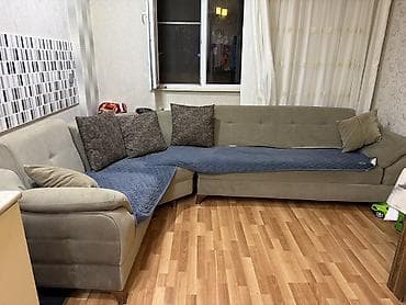 Künc divanı – L formalı, geniş və rahat model - Rəng: açıq zeytun/boz lalafo.az -da Künc divanı – L formalı, geniş və rahat model - Rəng: açıq zeytun/boz