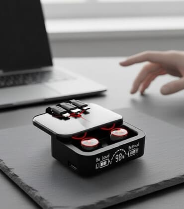 pişik qulaqlıq: Qulaqcıq Yenidir İstifadə Olunmayıb Powerbanklı Bluetoothlu Qulaqcıqdı — 1