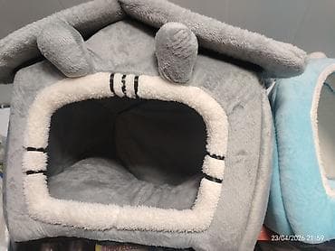 Yuvalar: Pişik və kiçik itlər üçün yumşaq qapalı ev - Forma: damlı, qapalı — 2