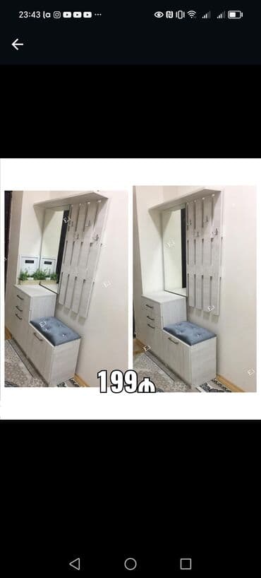 dehliz skaflari: Yeni, Açılan, 2 qapılı Düz dolab, Dəhliz dolabı, Türkiyə — 1