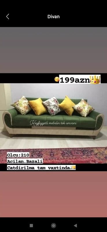 stul stollar: Divan, Yeni, Açılan, Bazalı, Parça, Şəhərdaxili pulsuz çatdırılma — 5