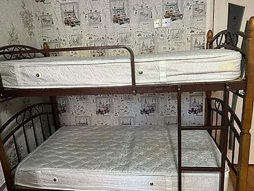 Oğlan və qız üçün, Çarpayı, Matras ilə, Siyirməsiz, Dəmir