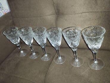 servant qablari: Qədəhlər, Xrustal, 6 ədədli dəst — 3