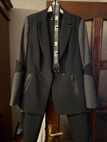 şalvar modelleri: ESPIGA qadın kostyumu – şalvar və pencək dəsti - Rəng: qara, qol — 4