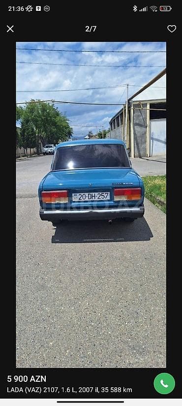 islenmis kompressor: VAZ (LADA) 2107: 1.6 l | 2007 il Sedan — 2
