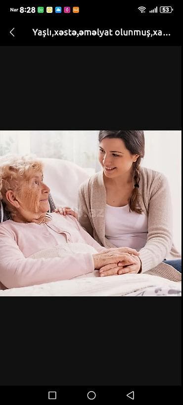 gece simeni is: Yaşlı,xəstə,əməlyat olunmuş,xanımıara tibbi savadı olan baxıcı kimi — 1