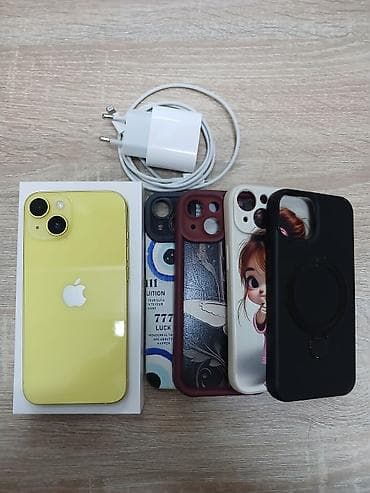 ıphone 15 plus: IPhone 14, 128 GB, Sarı, Face ID, Sənədlərlə — 1