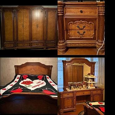 2 təknəfərlik çarpayı, Dolab, Komod, 2 tumba, İşlənmiş