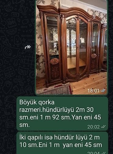 istikbal mebel: İstiQbal brendi vitrin-qorka dəsti - Sayı: 2 ədəd - Material: təmiz — 2