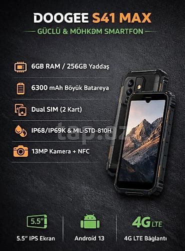 DOOGEE S41 Max – güclü və möhkəm smartfon Texniki göstəricilər: - 6