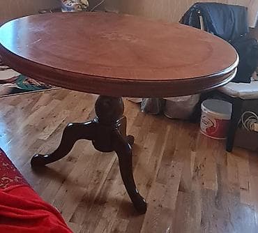 embawood masa ve stullar: Qonaq masası, Açılmayan, Taxta, Yumru masa — 4