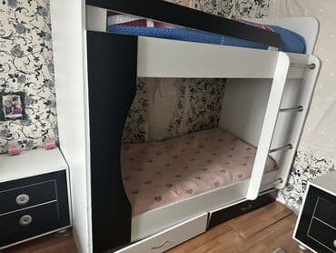 двухъярусная кровать для детей: İki mərtəbəli uşaq çarpayısı - Rəng: ağ-qara kombinasiya - — 2