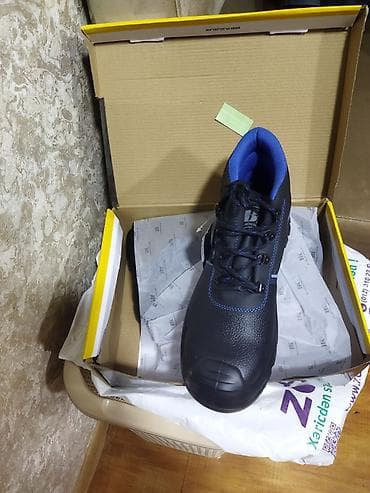 kişi canta: Məhsul: İşçi təhlükəsizlik ayaqqabısı - Rəng: Qara, mavi detallı - — 1