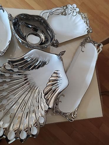 ağ sement: Nahar dəsti, rəng - Ağ, Farfor — 2