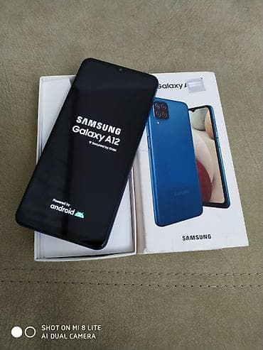 Samsung Galaxy A12, 128 GB, rəng - Mavi, Barmaq izi