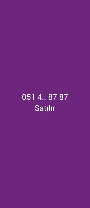 Sim nömrə satılır.4. 8787.Qiyməti 70man.Ciddi alıcı olsa endirim