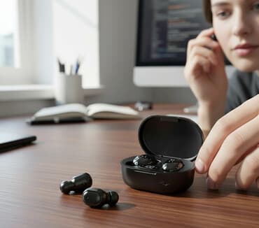 baseus encok w04: Yeni Simsiz (Bluetooth) Qulaqcıqlar, rəng - Qara — 2